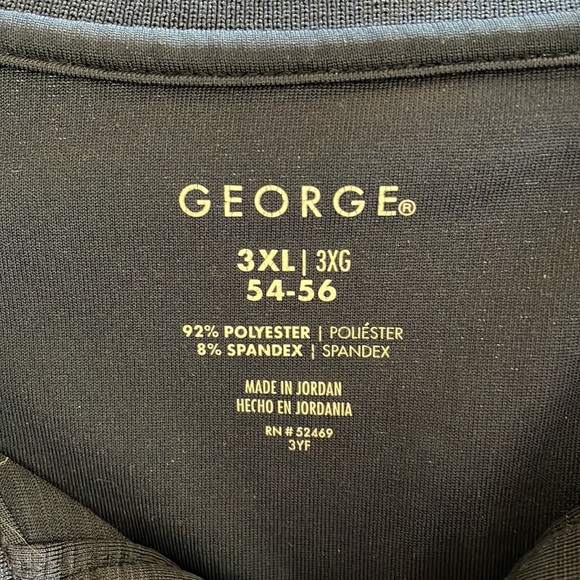 Donated.. George Navy with Black Striping Polo Big Man’s 3X Top Golf Shirt Prepp - Picture 12 of 15